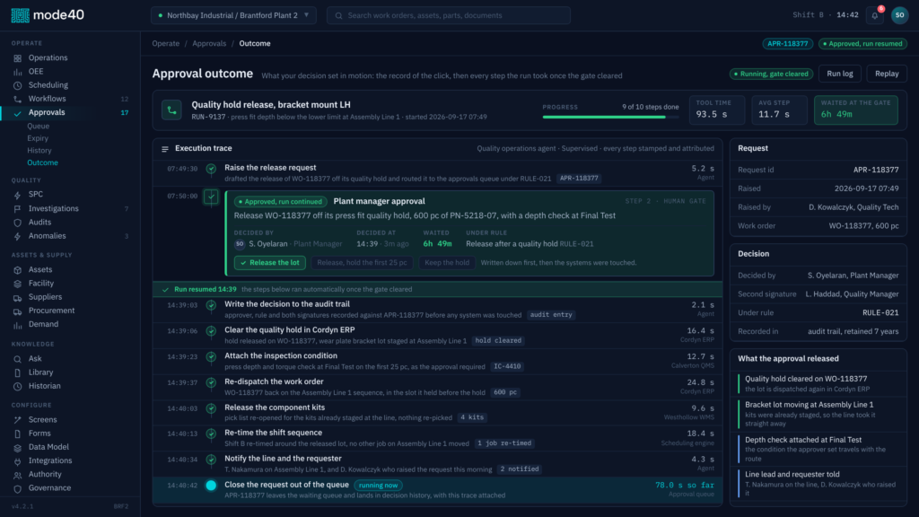 The first quality agent, and a visual shipping calendar